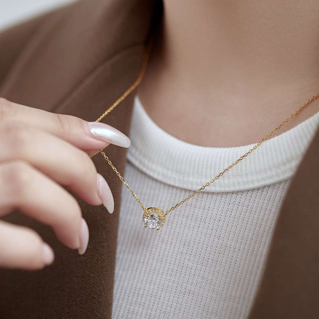 [Charm Aries Jewelry]Luxurious Round Cut Necklace