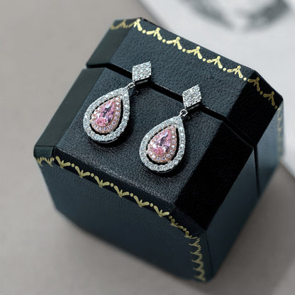 [Charm Aries Jewelry]Ornate Delicate Water Drop Shape Banquet Earrings