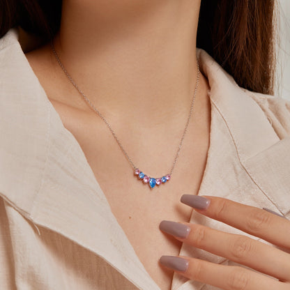 [Charm Aries Jewelry]Dainty Colorful Heart Necklace