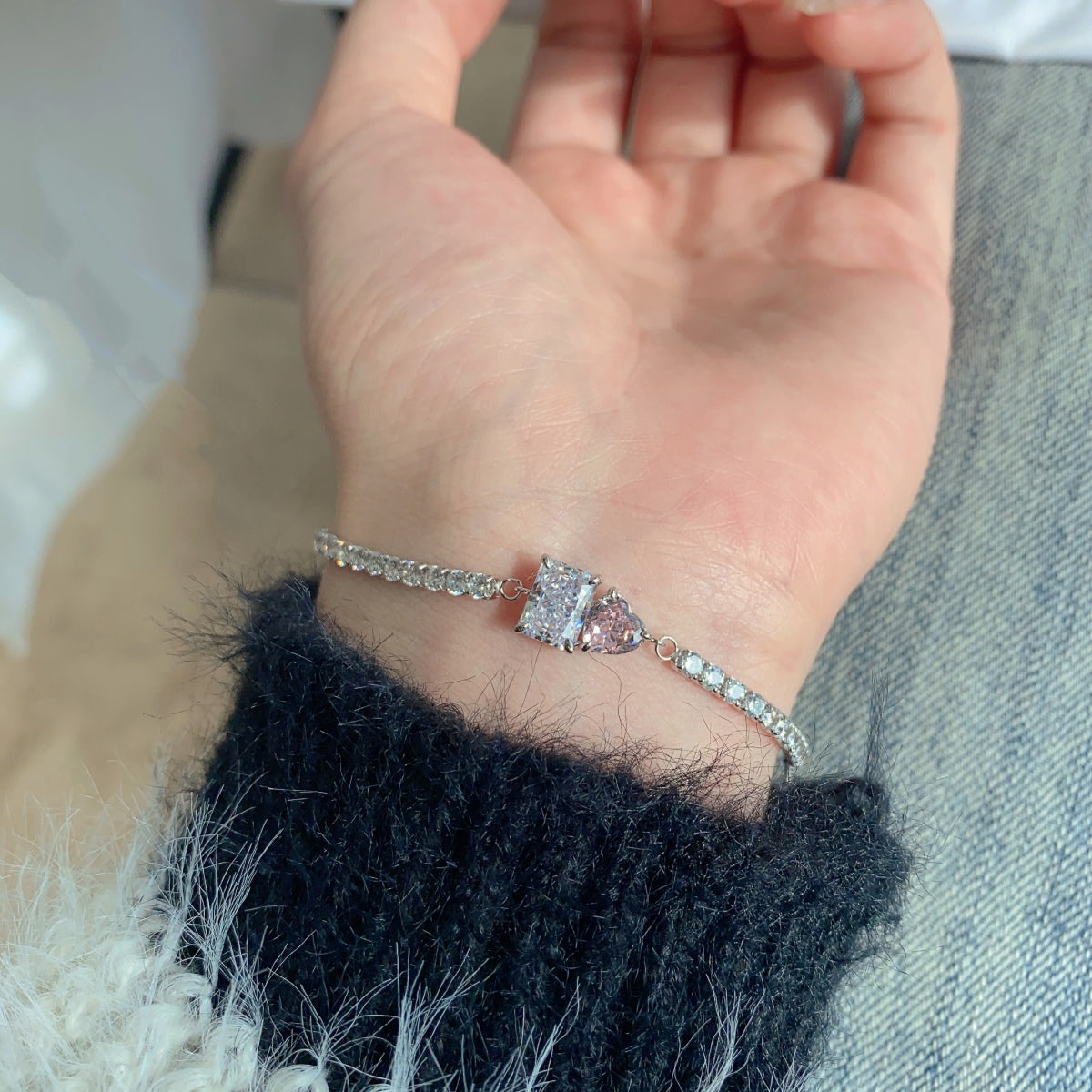 [Charm Aries Jewelry]Dazzling Unique Multi Shape Lover Bracelet