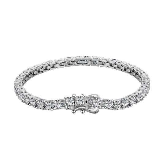 [Charm Aries Jewelry]Luxurious Ornate Round Cut Tennis Bracelet