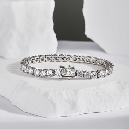 [Charm Aries Jewelry]Ornate Sparkling Round Cut Wedding Bracelet