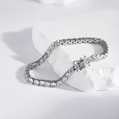 [Charm Aries Jewelry]Luxurious Ornate Round Cut Tennis Bracelet