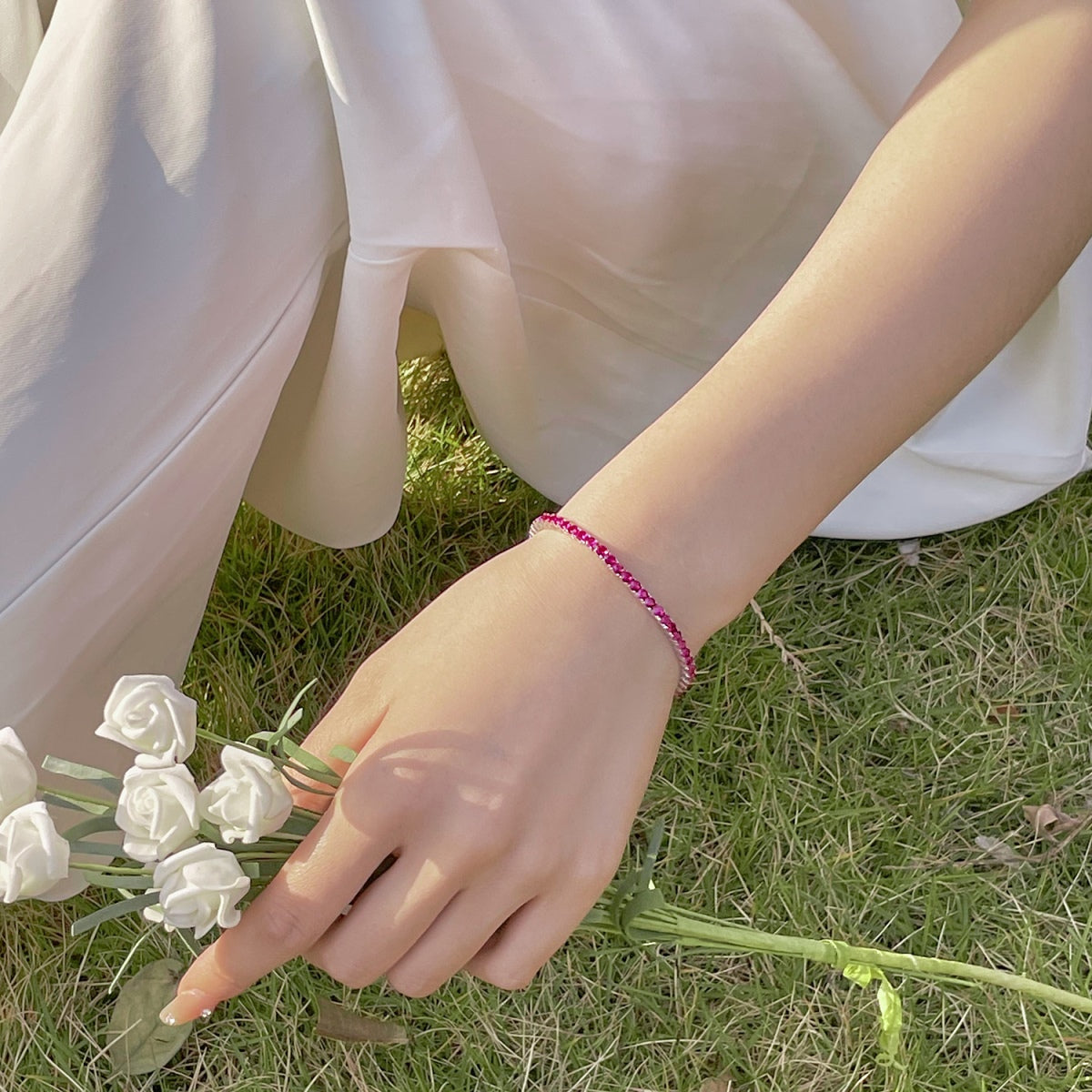 [Charm Aries Jewelry]Radiant Colorful Round Cut Party Bracelet