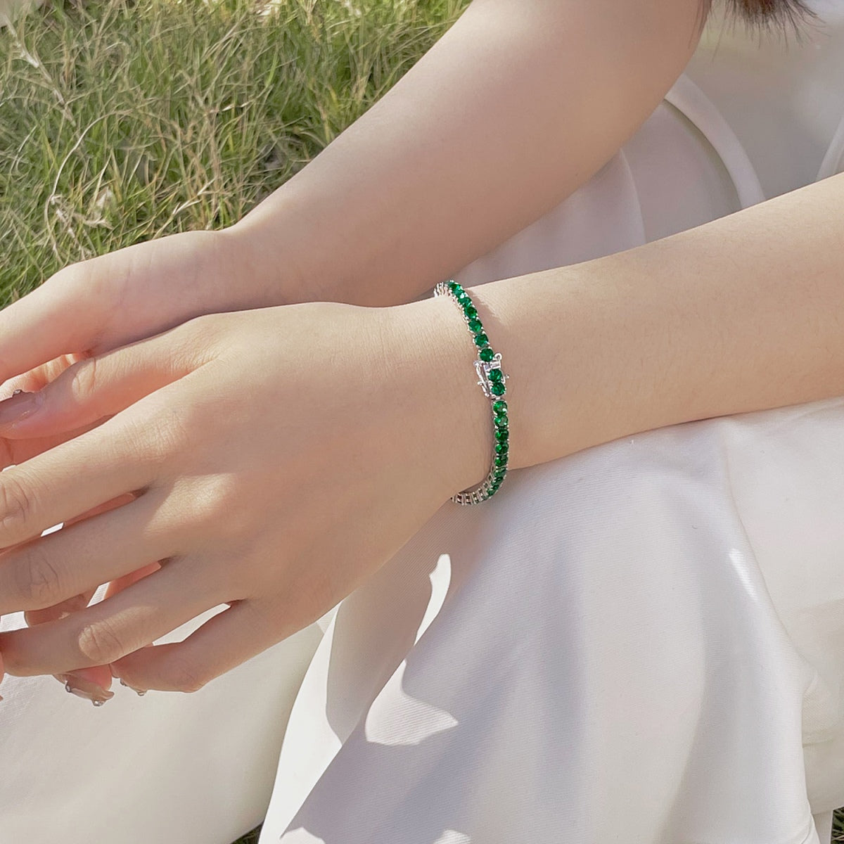 [Charm Aries Jewelry]Radiant Colorful Round Cut Party Bracelet