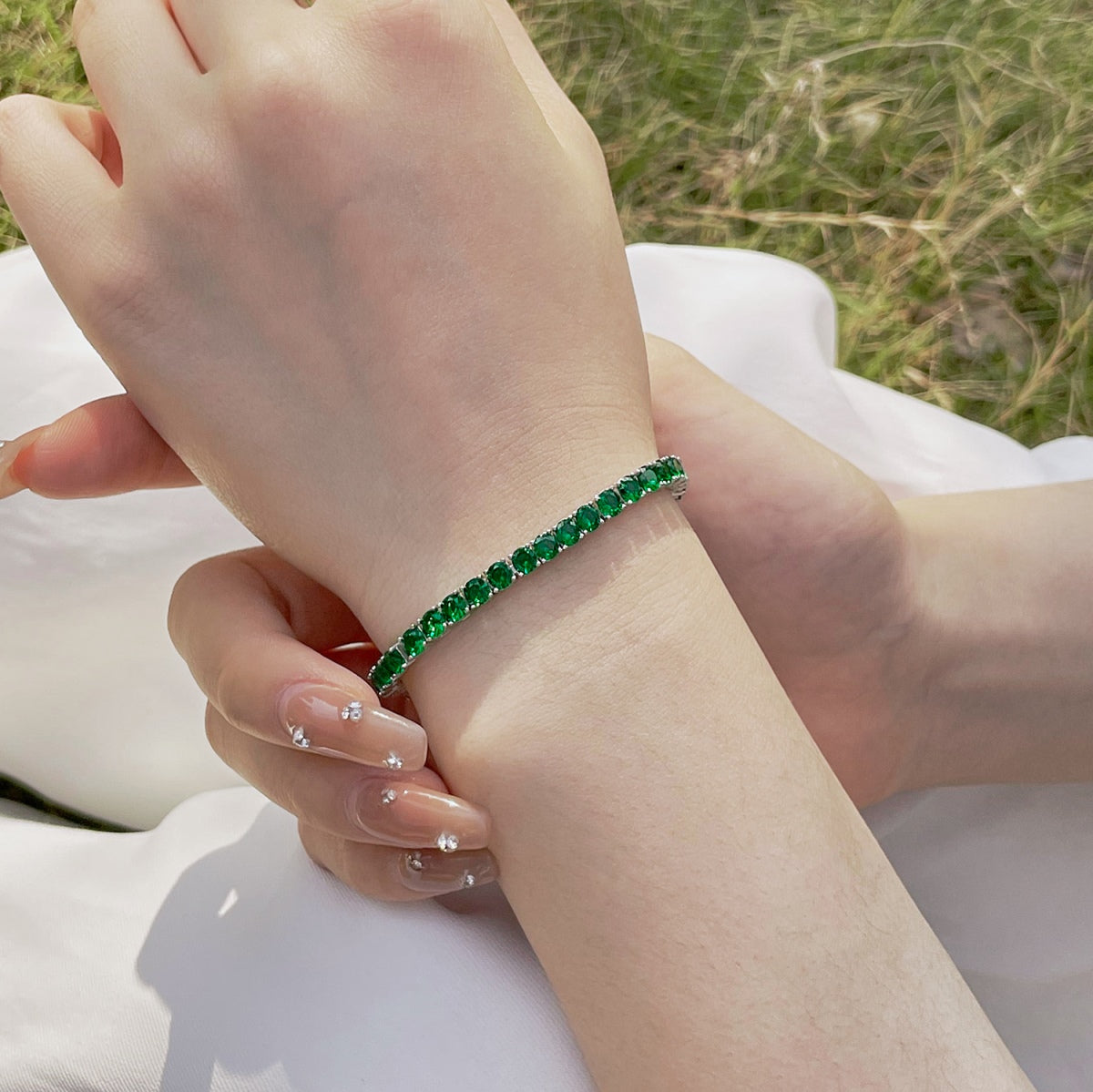 [Charm Aries Jewelry]Radiant Colorful Round Cut Party Bracelet