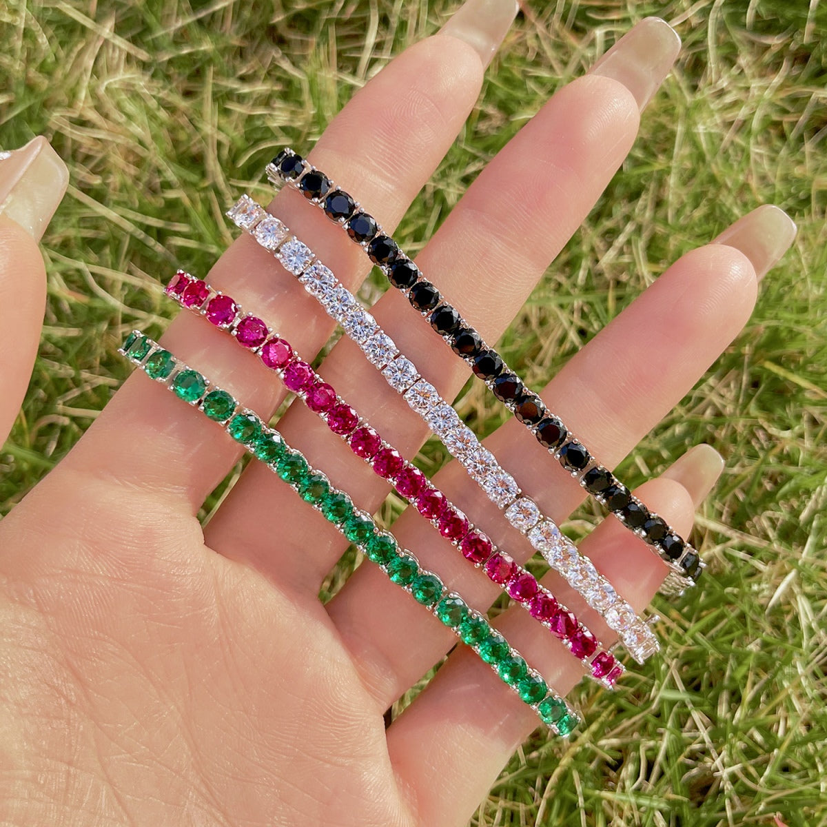 [Charm Aries Jewelry]Radiant Colorful Round Cut Party Bracelet
