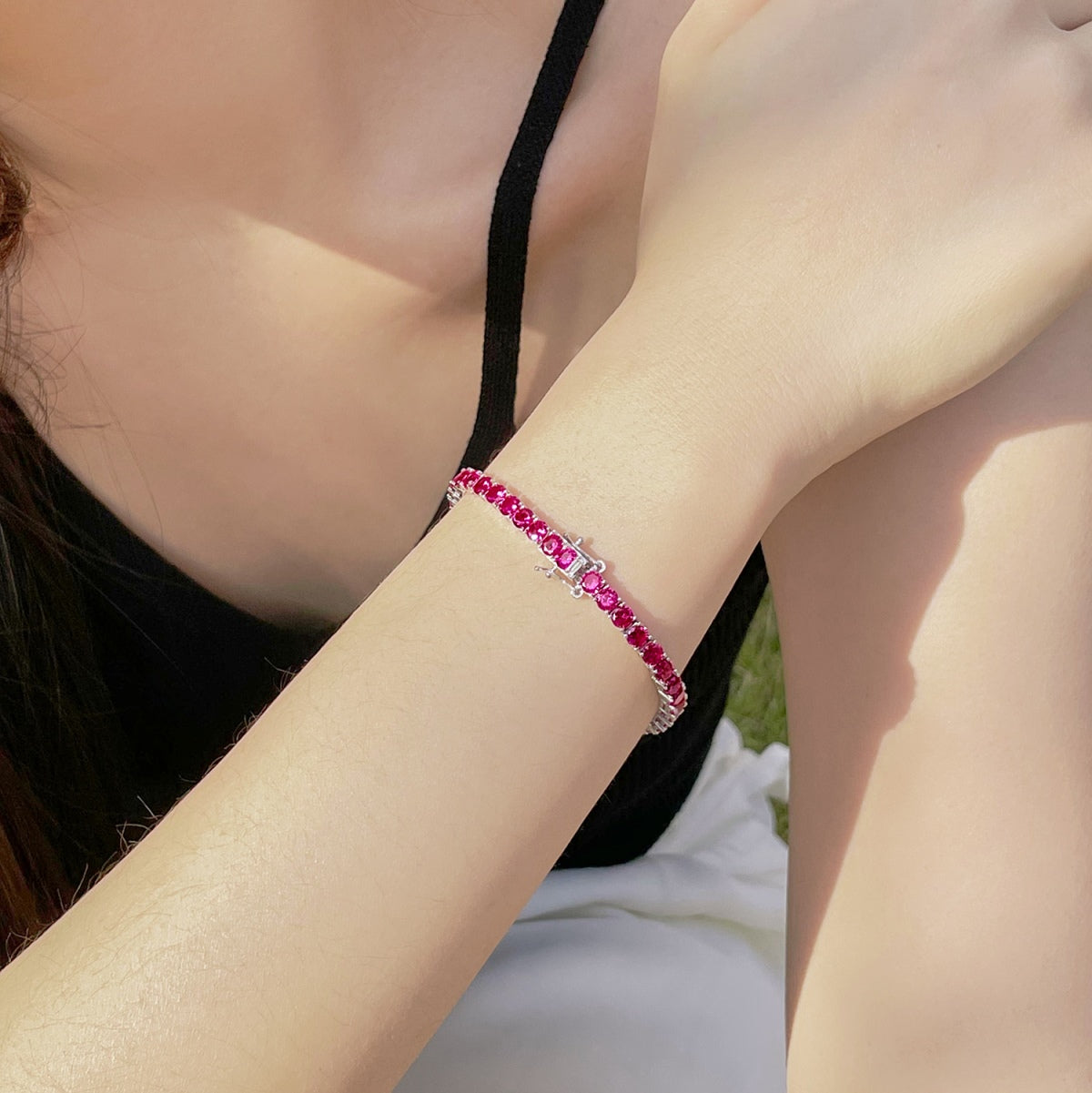 [Charm Aries Jewelry]Radiant Colorful Round Cut Party Bracelet
