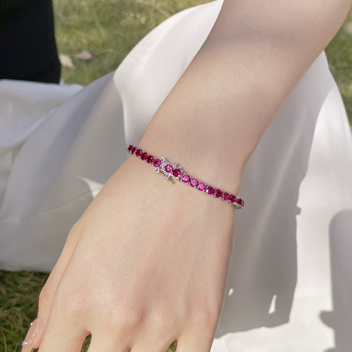 [Charm Aries Jewelry]Radiant Colorful Round Cut Party Bracelet
