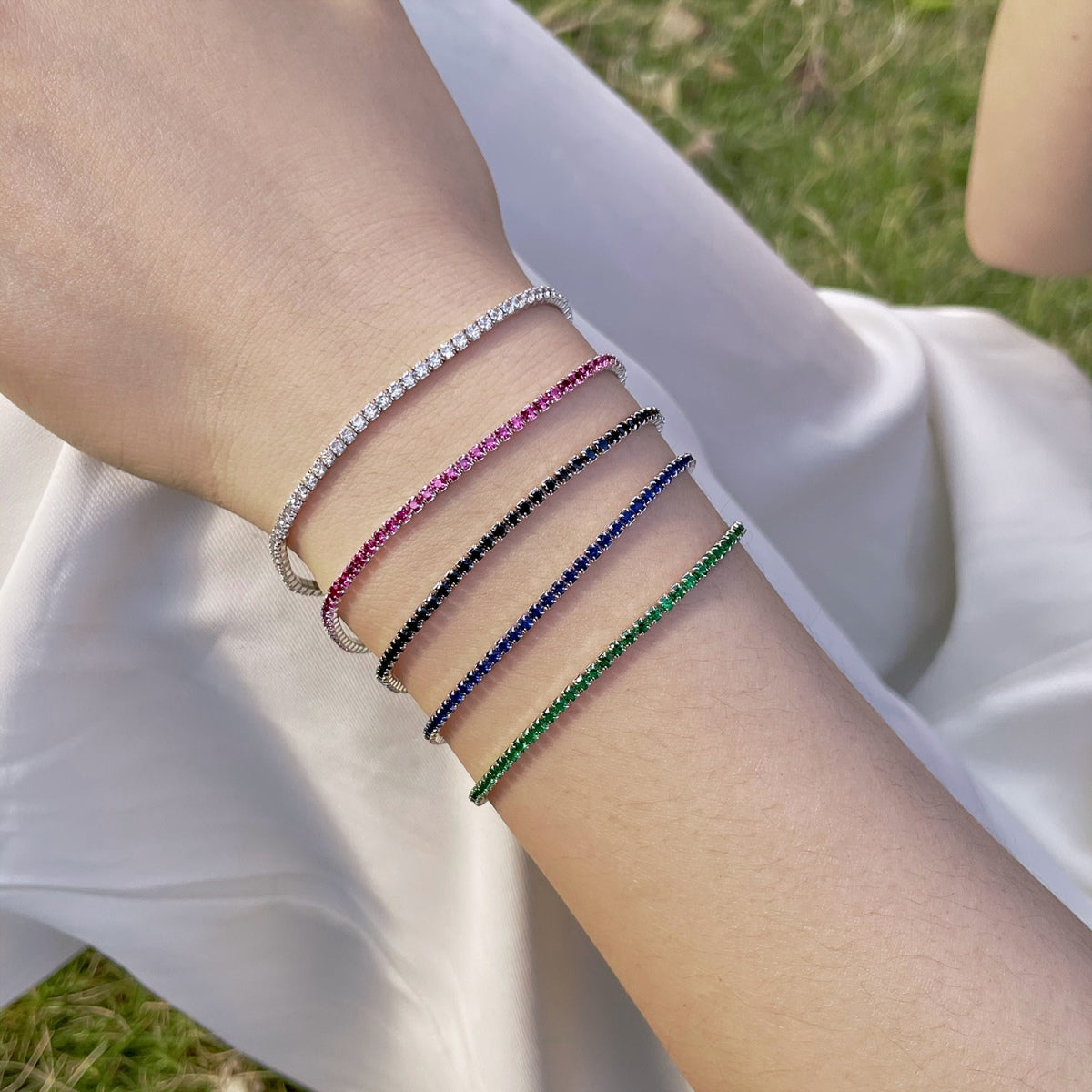 [Charm Aries Jewelry]Radiant Colorful Round Cut Party Bracelet