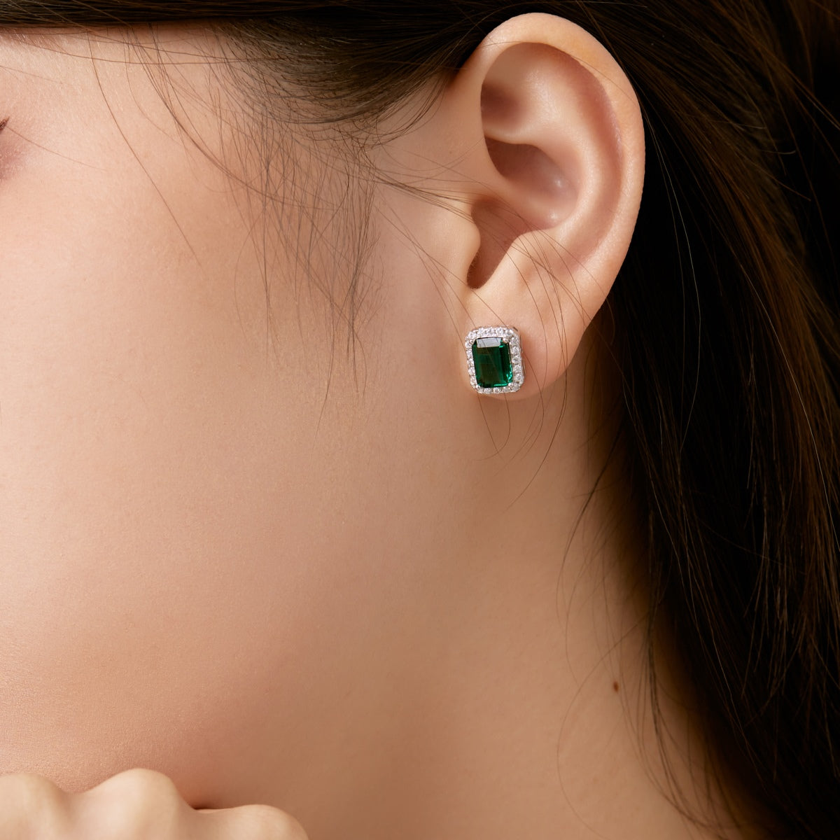 [Charm Aries Jewelry]Luxurious Dainty Emerald Cut Banquet Earrings