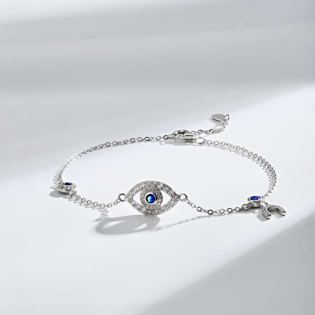 [Charm Aries Jewelry]Dainty Eye Shape Necklace