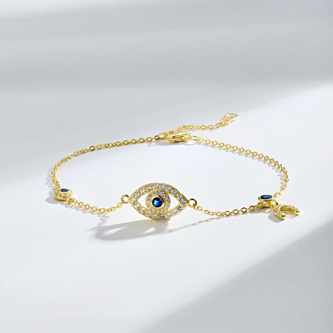 [Charm Aries Jewelry]Dainty Eye Shape Necklace