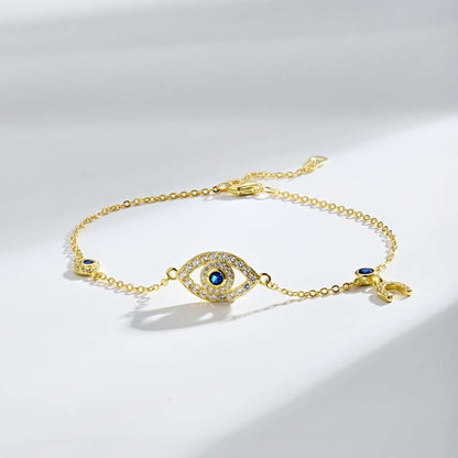 [Charm Aries Jewelry]Dainty Eye Shape Necklace