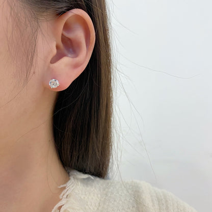 [Charm Aries Jewelry]Dainty Round Shape Earrings