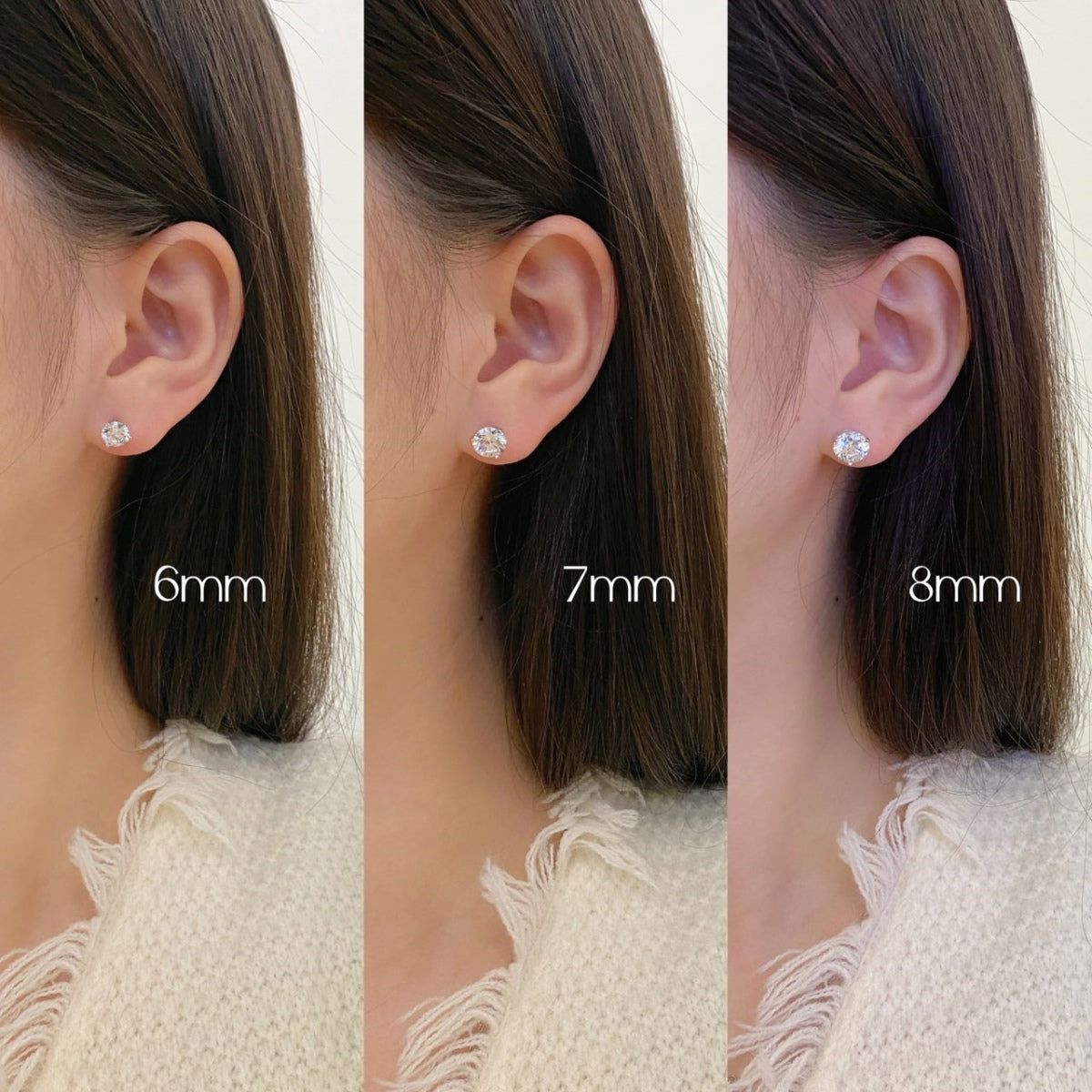 [Charm Aries Jewelry]Dainty Round Shape Earrings