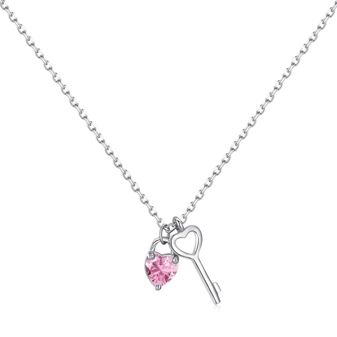 [Charm Aries Jewelry]Unique Heart Shape Key Pendent Necklace