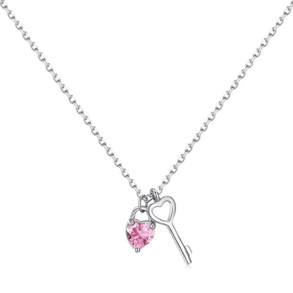 [Charm Aries Jewelry]Unique Heart Shape Key Pendent Necklace