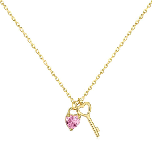 [Charm Aries Jewelry]Unique Heart Shape Key Pendent Necklace