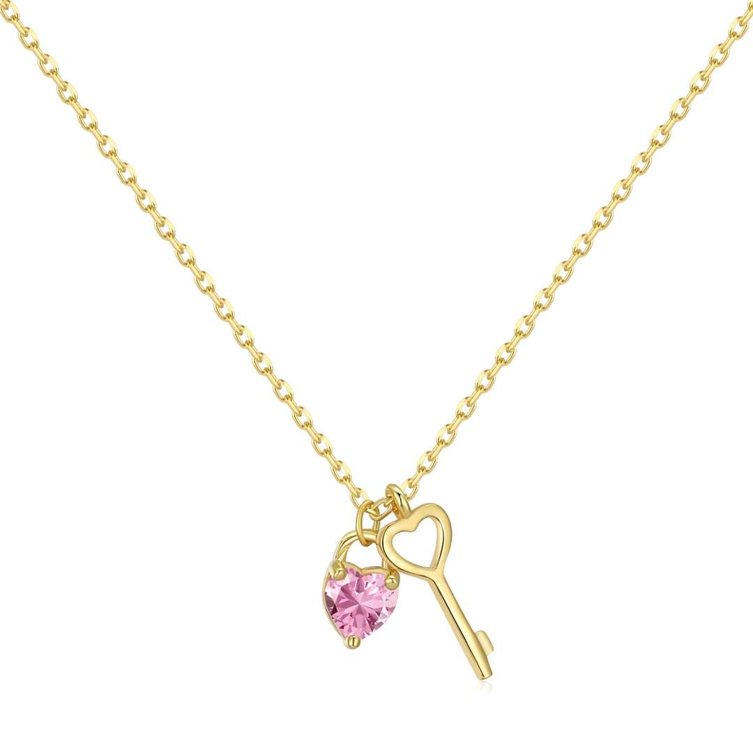 [Charm Aries Jewelry]Unique Heart Shape Key Pendent Necklace