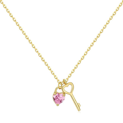 [Charm Aries Jewelry]Unique Heart Shape Key Pendent Necklace