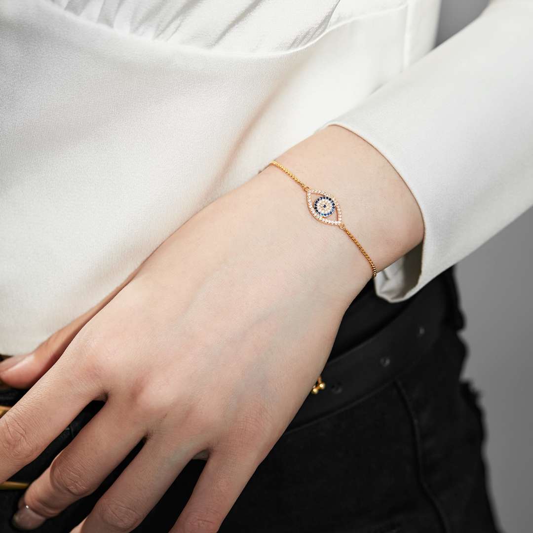 [Charm Aries Jewelry]Dazzling Eye Shape Necklace