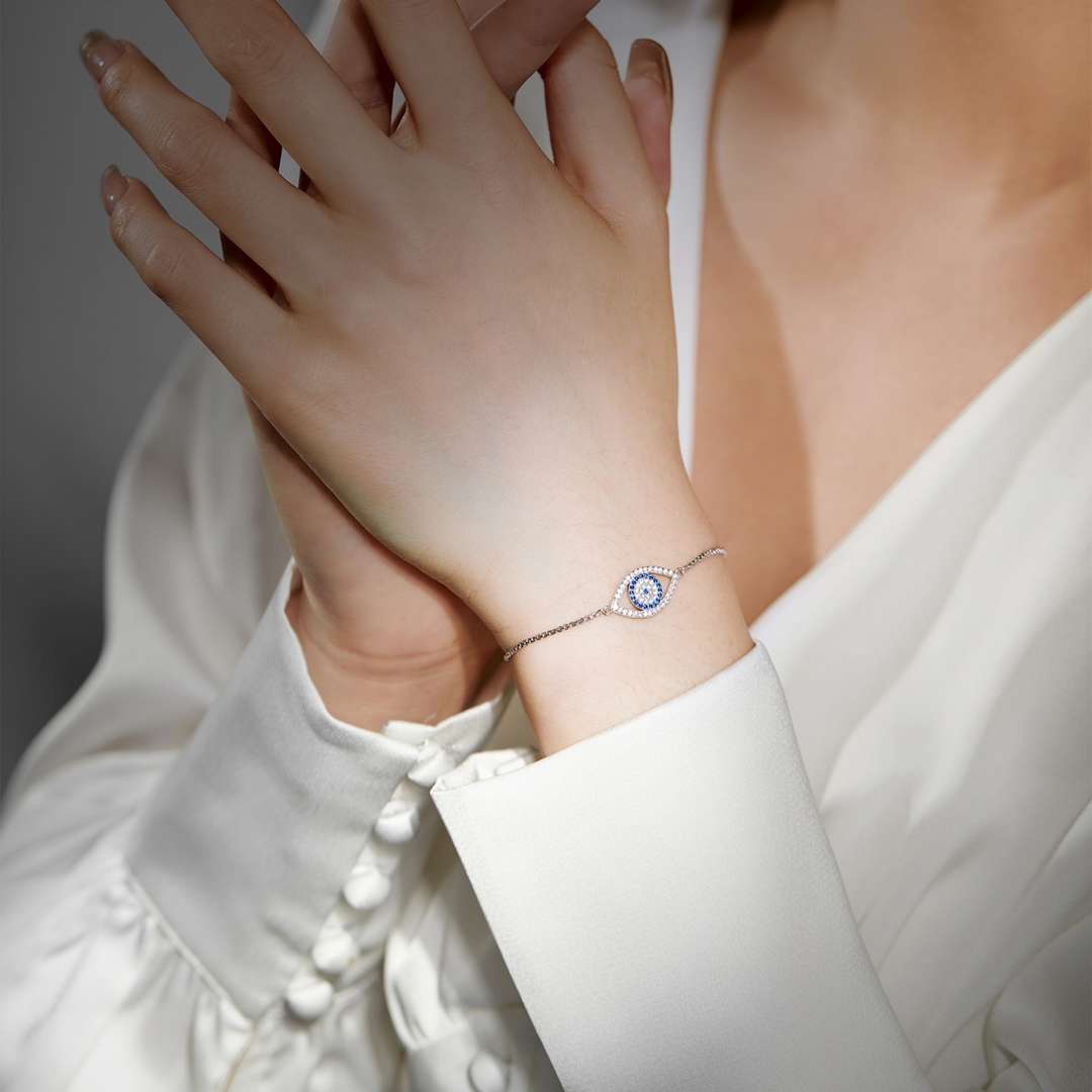 [Charm Aries Jewelry]Dazzling Eye Shape Necklace