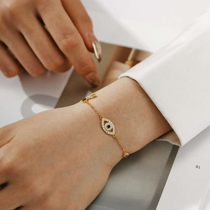 [Charm Aries Jewelry]Dainty Eye Shape Necklace