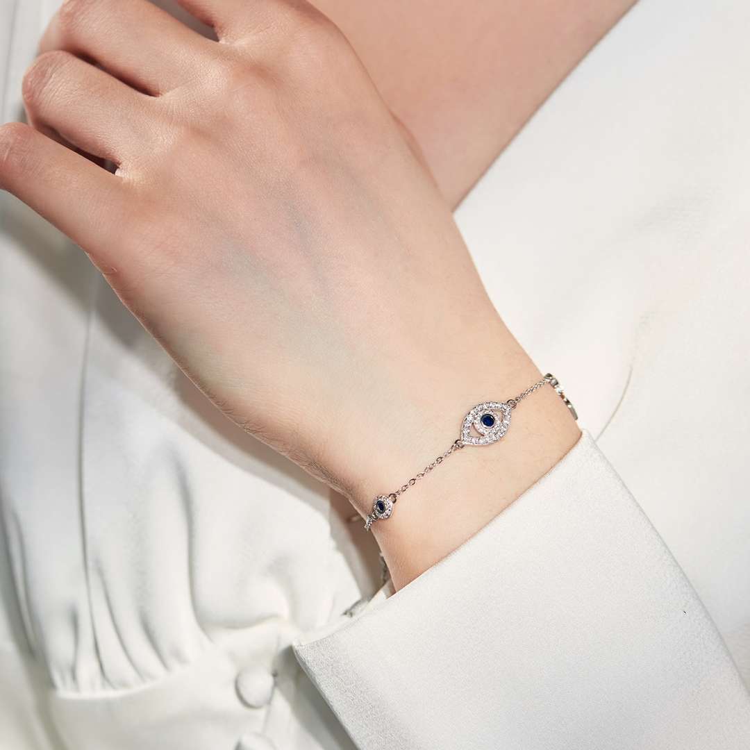 [Charm Aries Jewelry]Dainty Eye Shape Necklace