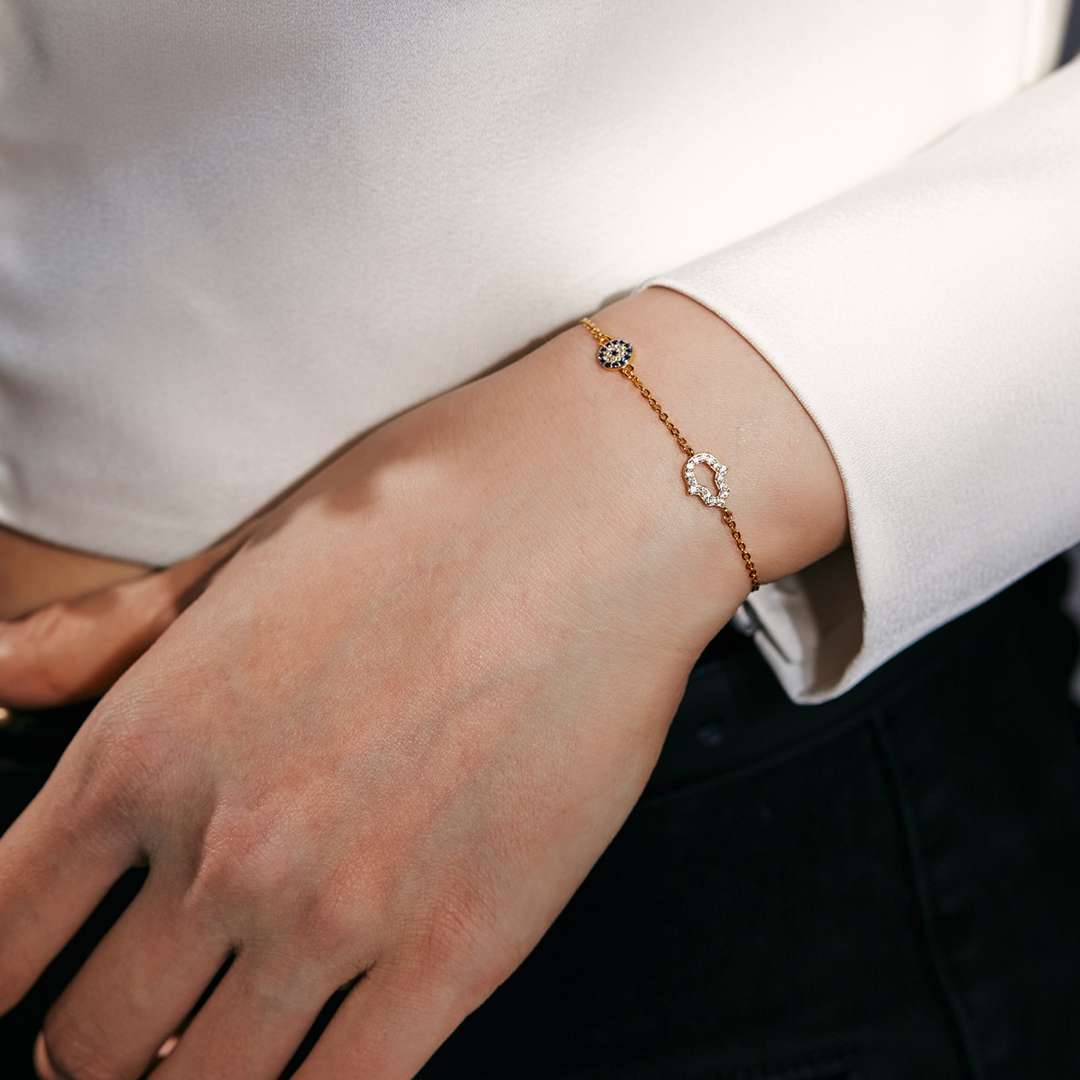 [Charm Aries Jewelry]Gost Shape & Round Shape Necklace