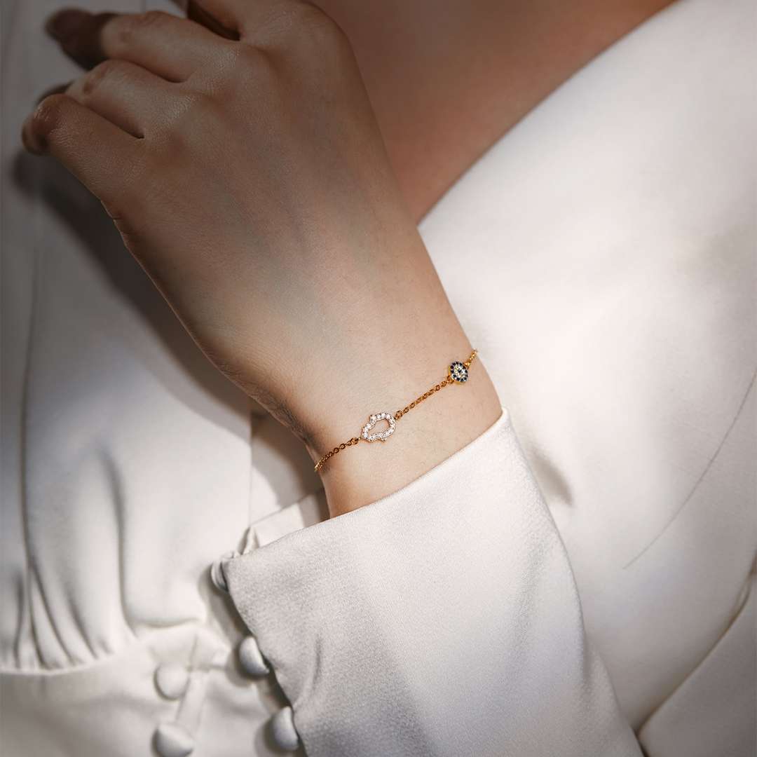 [Charm Aries Jewelry]Gost Shape & Round Shape Necklace