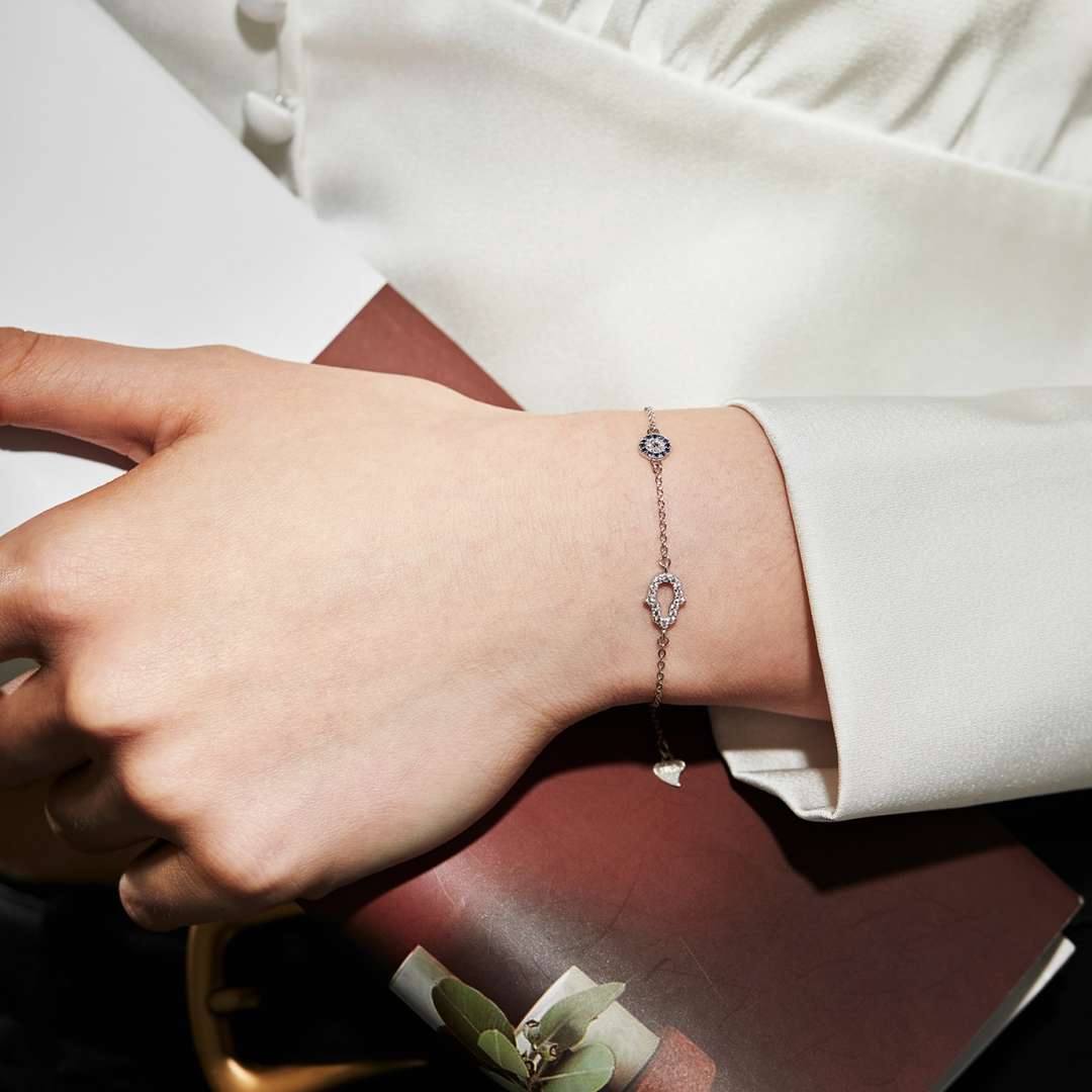 [Charm Aries Jewelry]Gost Shape & Round Shape Necklace