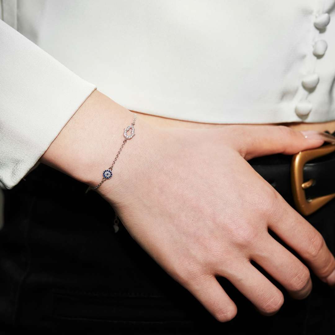 [Charm Aries Jewelry]Gost Shape & Round Shape Necklace