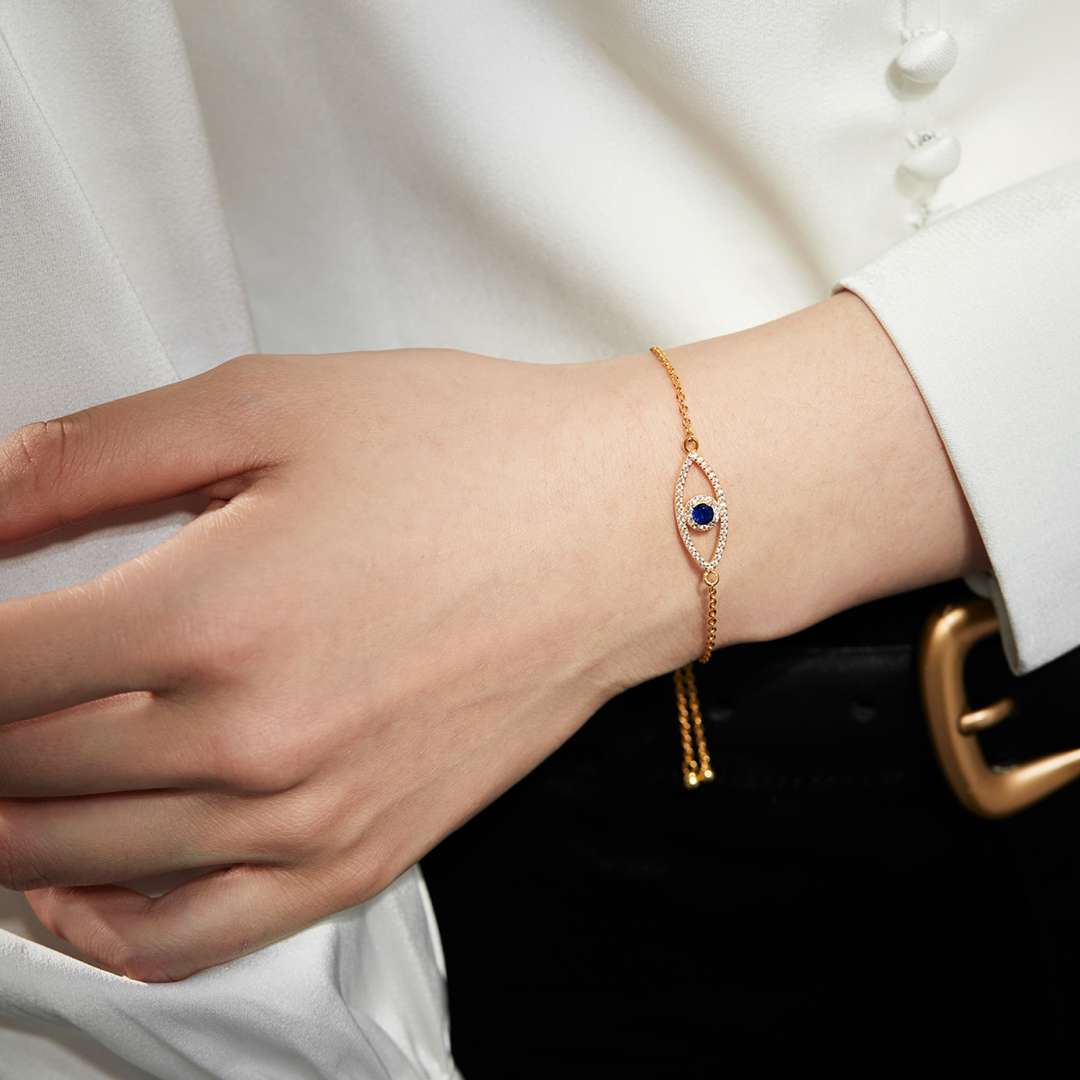 [Charm Aries Jewelry]Devil's Eye Hollow Design Bracelet