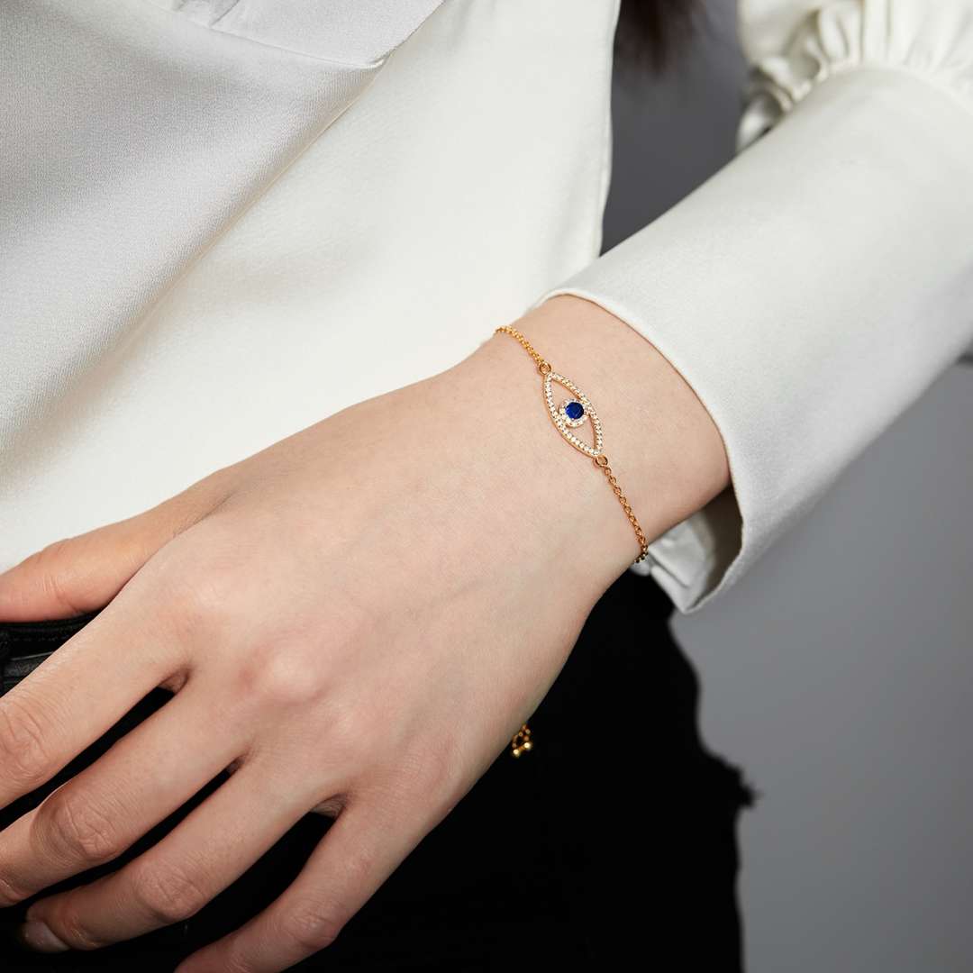 [Charm Aries Jewelry]Devil's Eye Hollow Design Bracelet