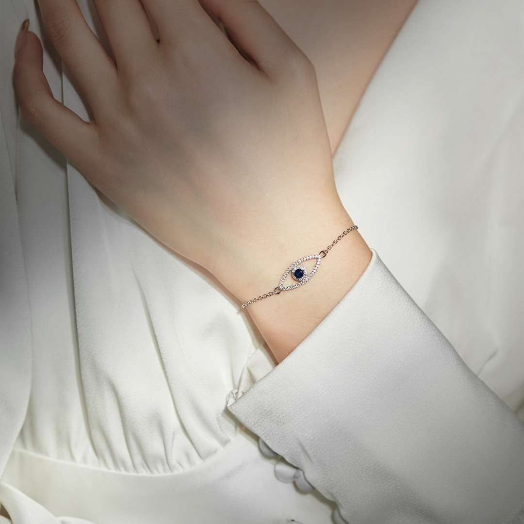 [Charm Aries Jewelry]Devil's Eye Hollow Design Bracelet