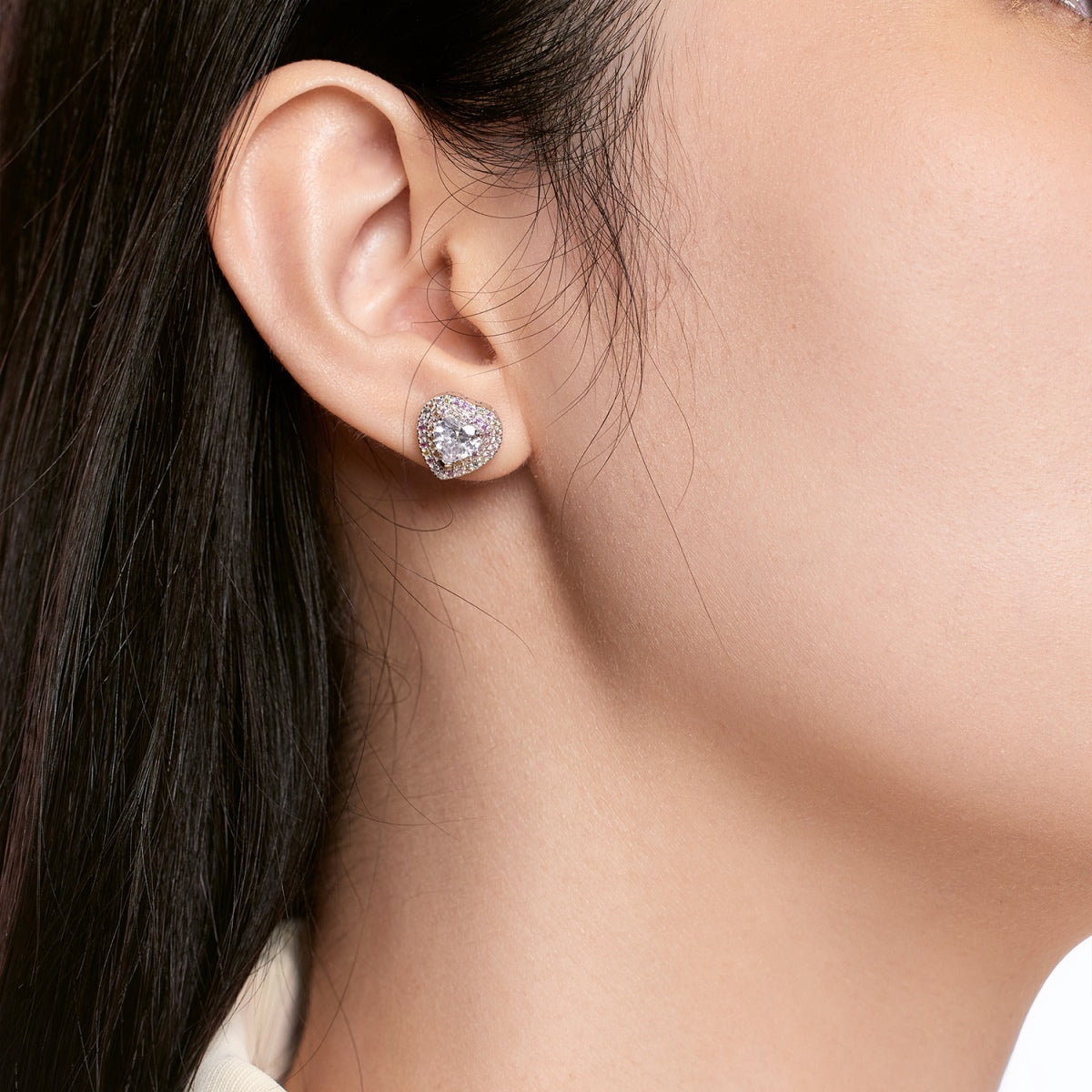 [Charm Aries Jewelry]Dazzling Heart Shape Lover Earrings