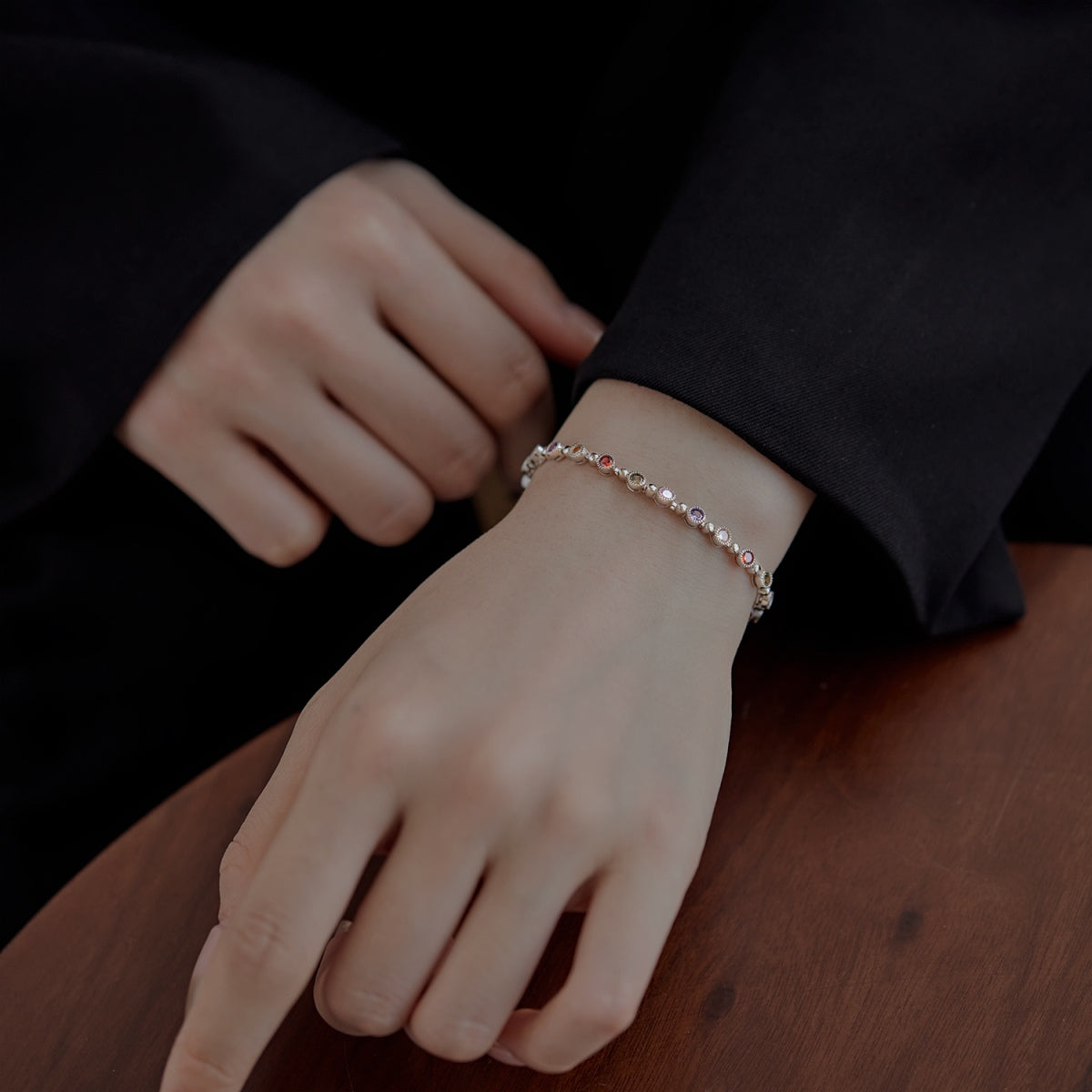 [Charm Aries Jewelry]Sparkling Exquisite Round Cut Party Bracelet