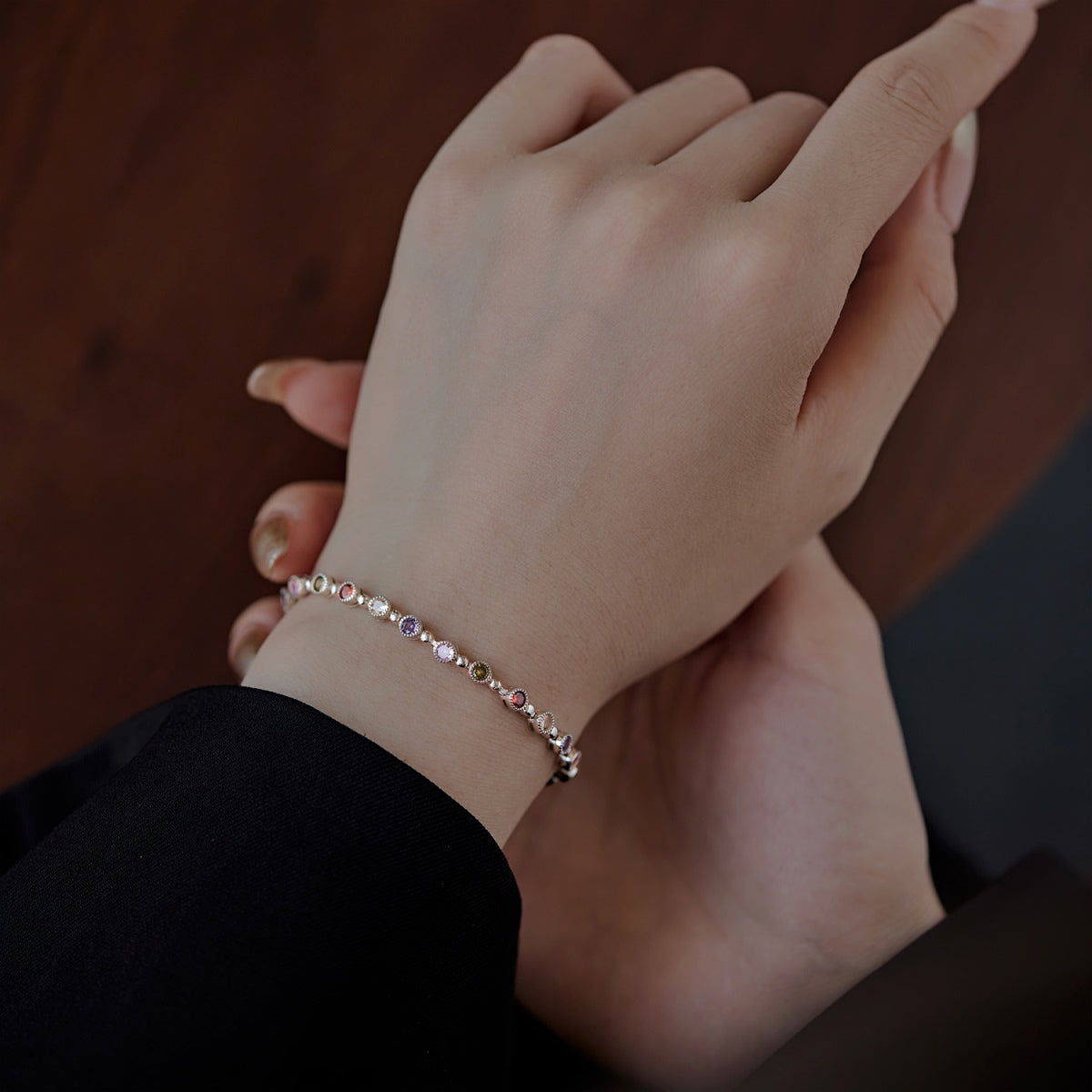 [Charm Aries Jewelry]Sparkling Exquisite Round Cut Party Bracelet