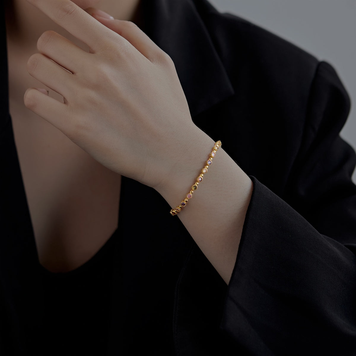 [Charm Aries Jewelry]Sparkling Exquisite Round Cut Party Bracelet