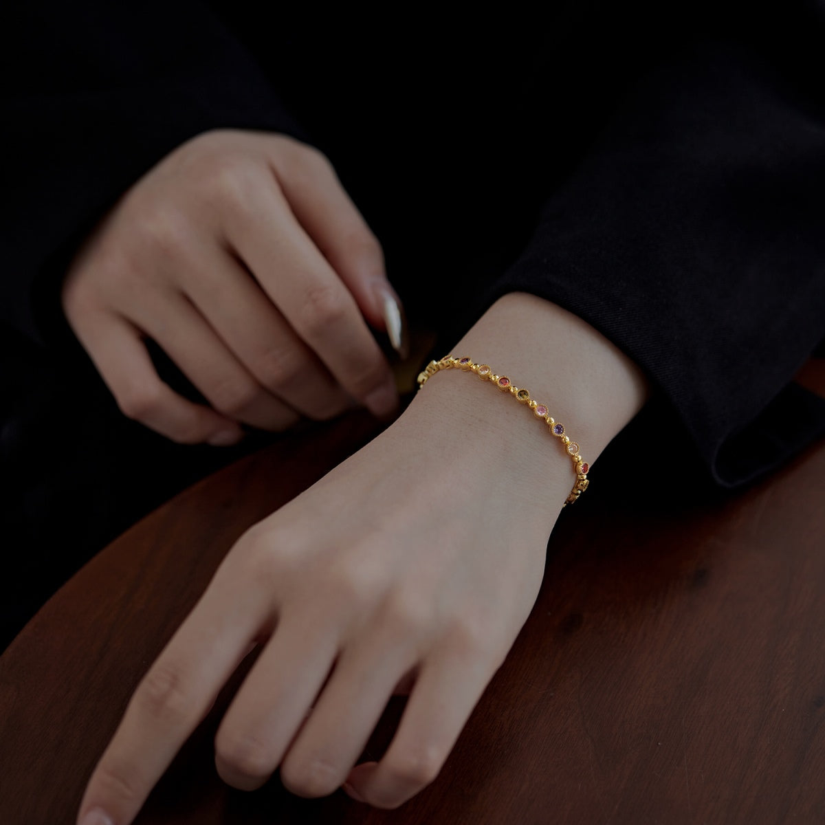 [Charm Aries Jewelry]Sparkling Exquisite Round Cut Party Bracelet