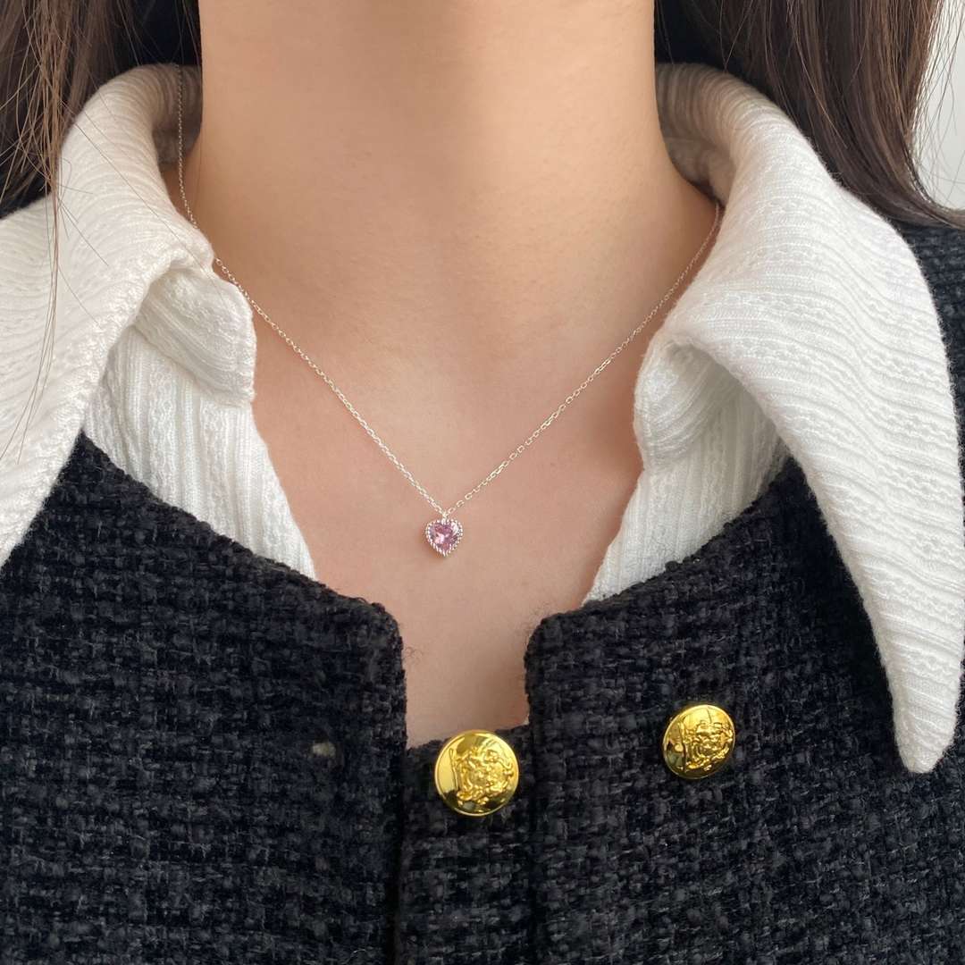[Charm Aries Jewelry]Ornate Heart Shape Necklace