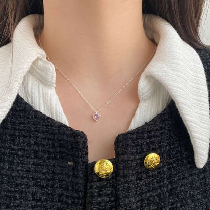 [Charm Aries Jewelry]Ornate Heart Shape Necklace