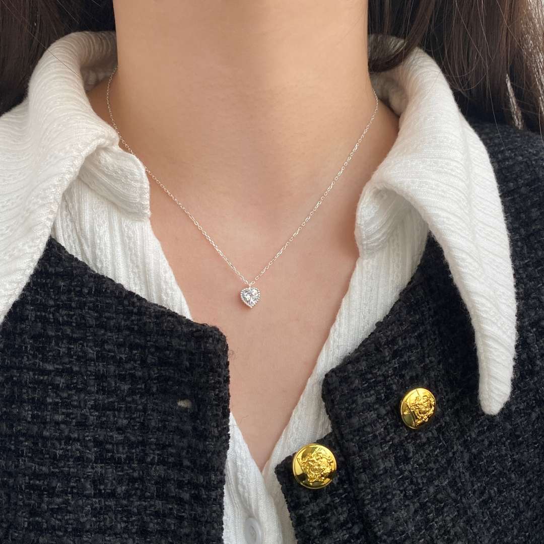 [Charm Aries Jewelry]Ornate Heart Shape Necklace