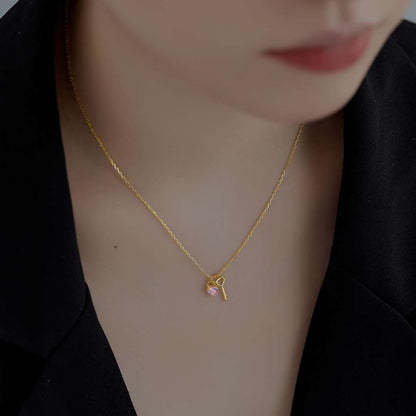 [Charm Aries Jewelry]Unique Heart Shape Key Pendent Necklace
