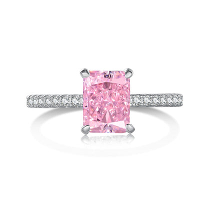 [Charm Aries Jewelry]2.0 Carat Dazzling Sparkling Radiant Cut Party Ring