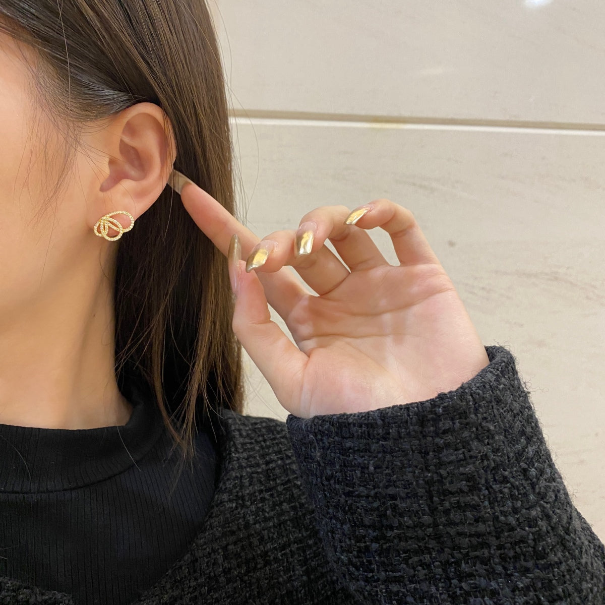 [Charm Aries Jewelry]Exquisite Butterfly Shape Earrings