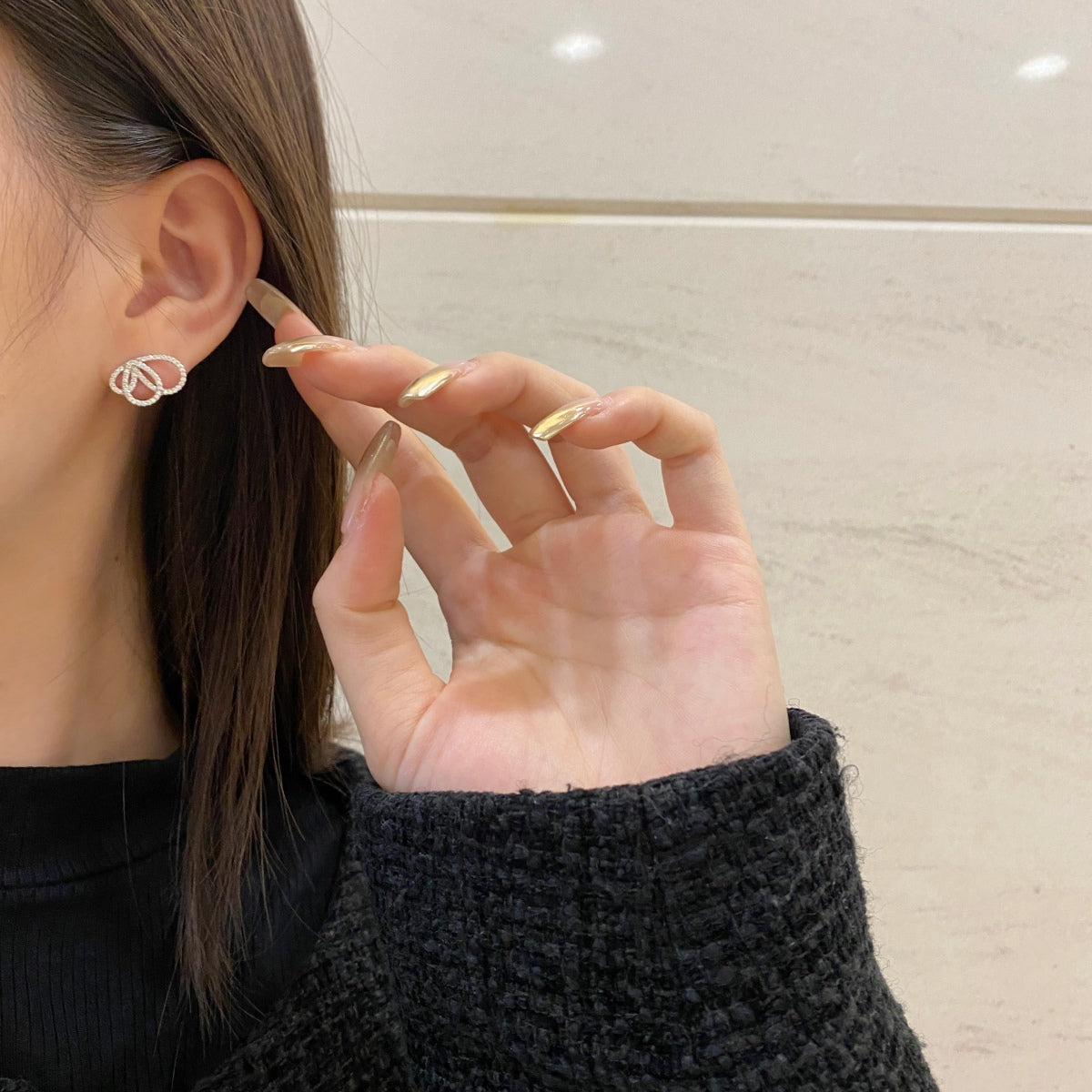 [Charm Aries Jewelry]Exquisite Butterfly Shape Earrings