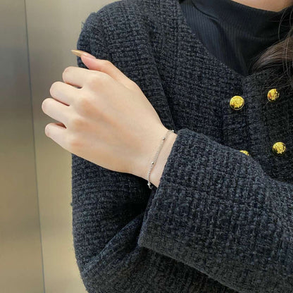 [Charm Aries Jewelry]Delicate Bead Double Layer Bracelet