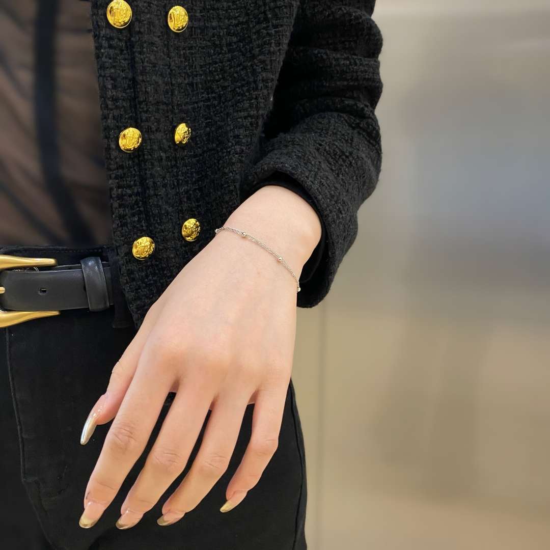 [Charm Aries Jewelry]Delicate Bead Double Layer Bracelet